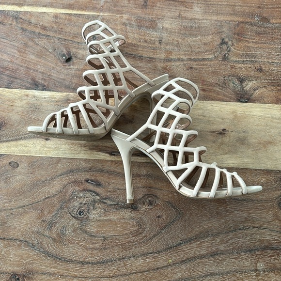 Steve Madden Nude Caged Heels - Picture 5 of 7